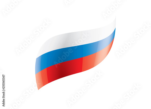 Russia flag, vector illustration on a white background