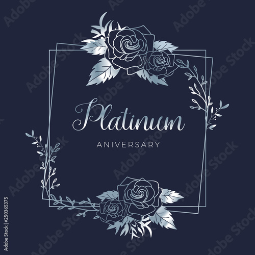 Wedding Platinum Floral Wedding Anniversary Background