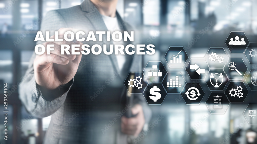 Allocation of resources concept. Strategic planning. Mixed media. Abstract business background. Financial technology and communication concept Allocation of resources concept. Strategic planning. Mixed media. Abstract business background. Financial technology and communication concept