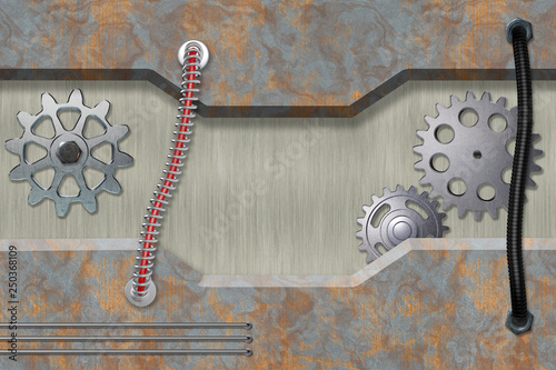 Abstract Metal textured Ind...