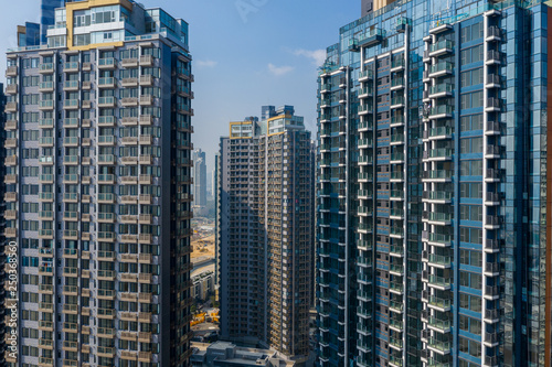 Residential skyscraper building in Hong Kong