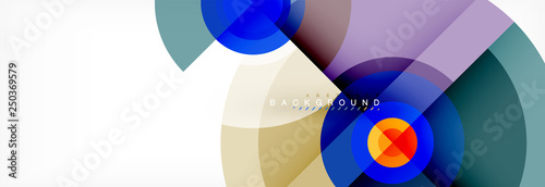 Round circles and triangles abstract background