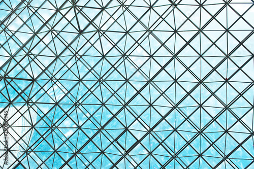 Glass roof of modern office building