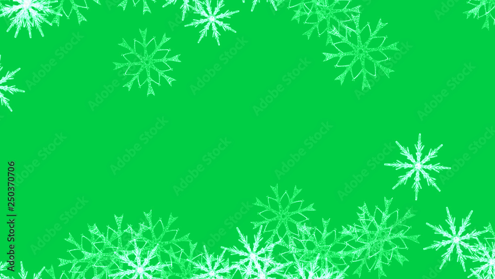 Abstract background with a variety of colorful snowflakes. Big and small. Abstract background with a variety of colorful snowflakes. Big and small.