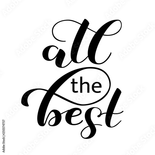 All the best lettering. Vector illustration