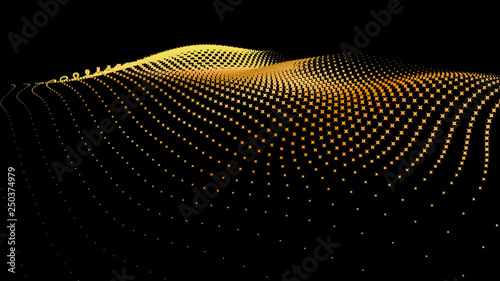 Equalizer for visualization dot wave vector banner