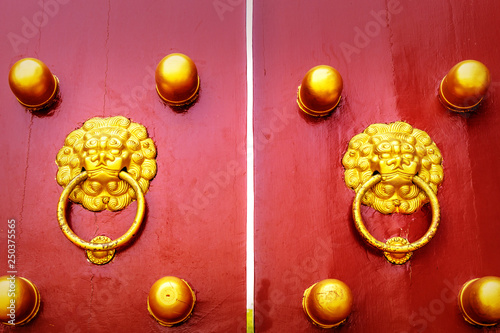 door knockers in the temple of heaven in beijing