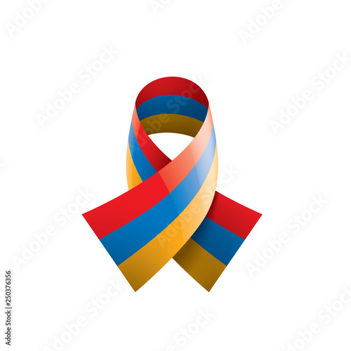 Armenia flag, vector illustration on a white background