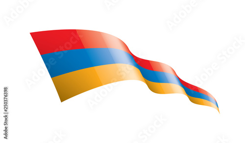 Armenia flag, vector illustration on a white background
