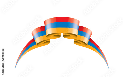 Armenia flag, vector illustration on a white background