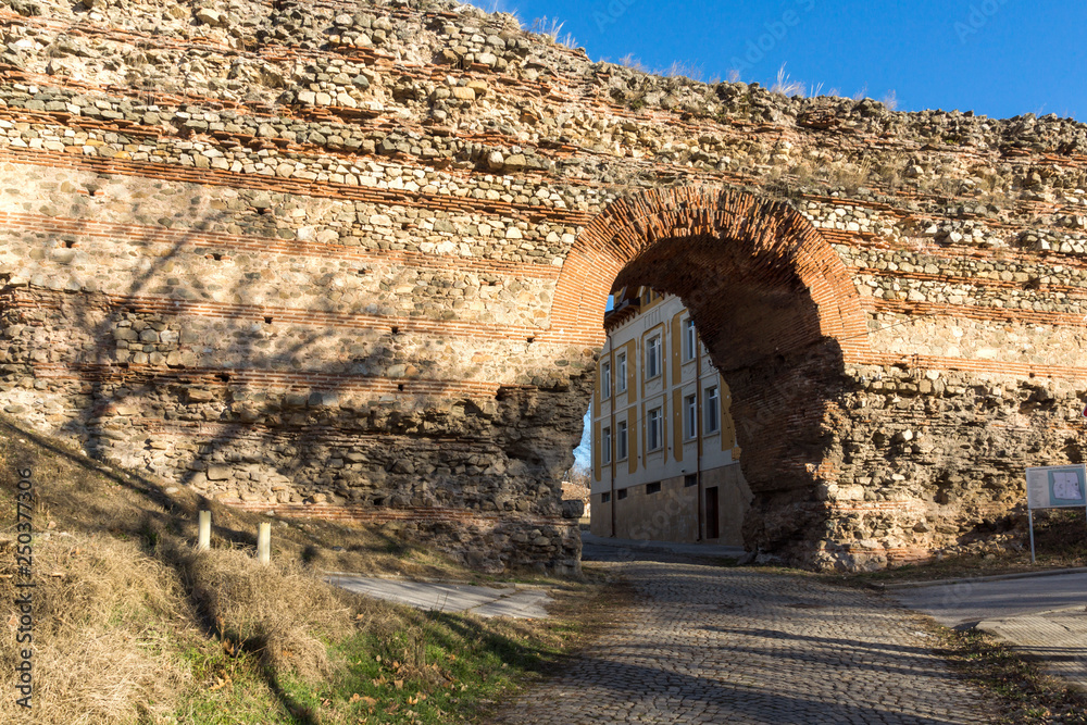 The Western gate of Diocletianopolis Roman city wall, town of Hisarya, Plovdiv Region, Bulgaria