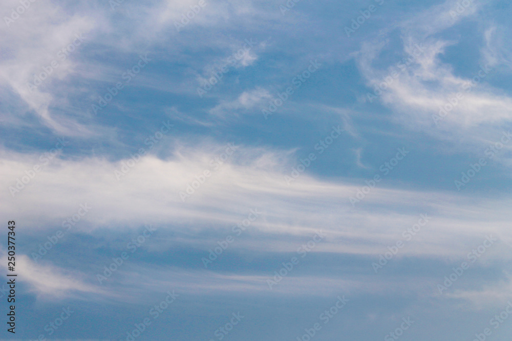 Light blue sky and line clouds natural patterns with breeze  for background