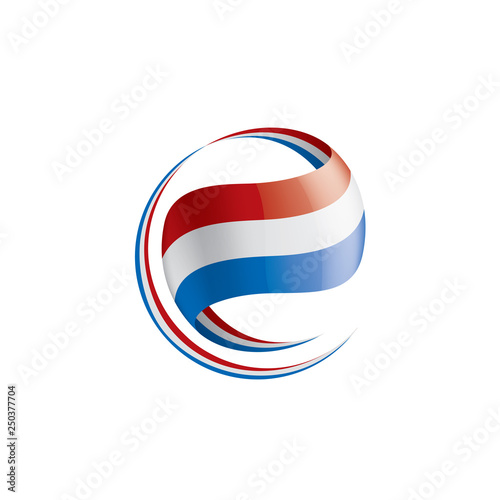Netherlands flag, vector illustration on a white background