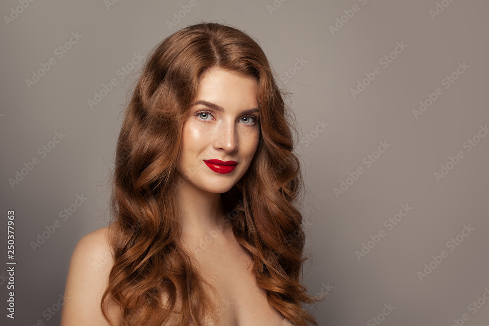 Young natural woman bright portrait