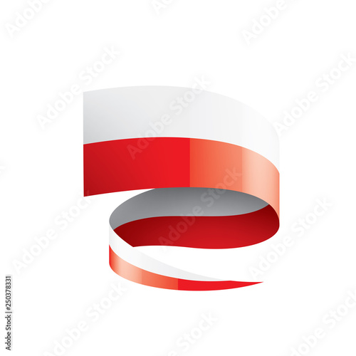 Poland flag, vector illustration on a white background Free Download Poland flag, vector illustration on a white background - GFXLoad