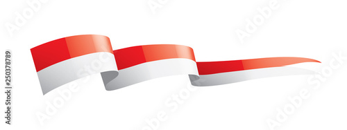 Indonesia flag, vector illustration on a white background