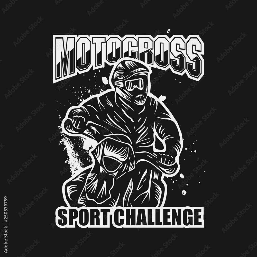 motocross sport challenge vector illustration