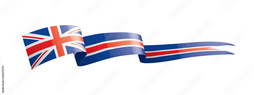 United Kingdom flag, vector illustration on a white background