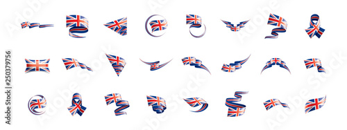 United Kingdom flag, vector illustration on a white background