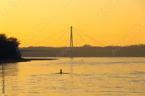 Bridge while sunset