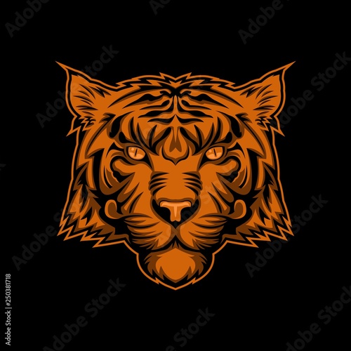 Fototapeta Naklejka Na Ścianę i Meble -  tiger head illustration amazing design for your company or brand