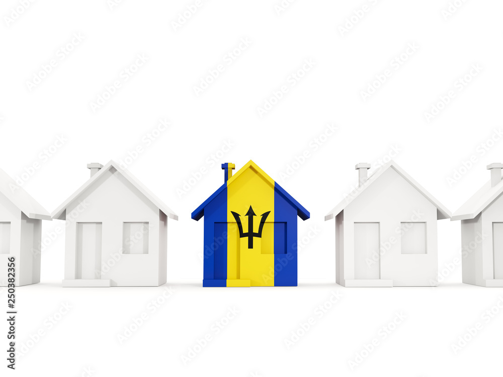 House with flag of barbados