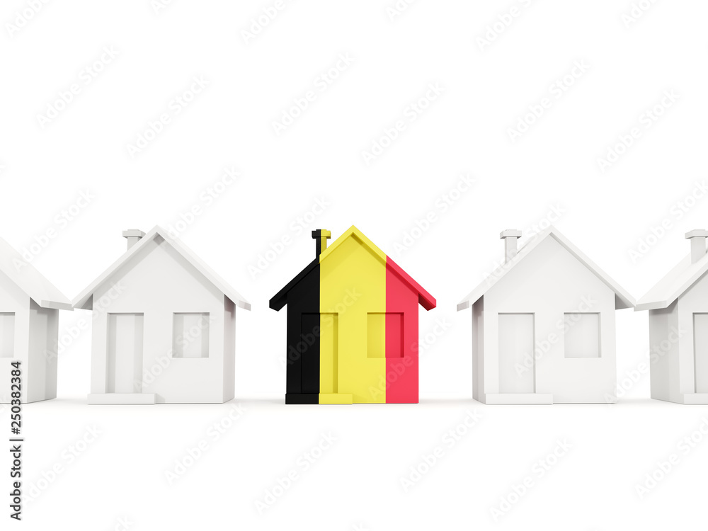 House with flag of belgium