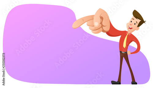 man pointing vector illustration
