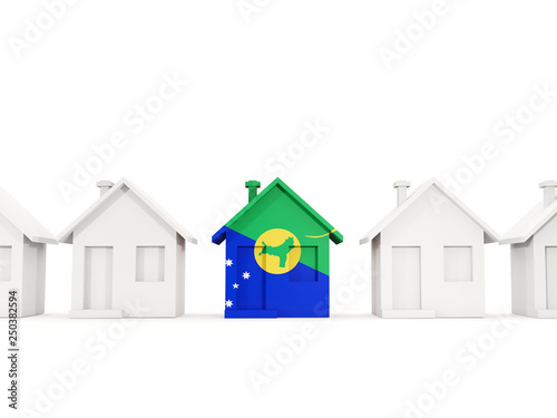House with flag of christmas island