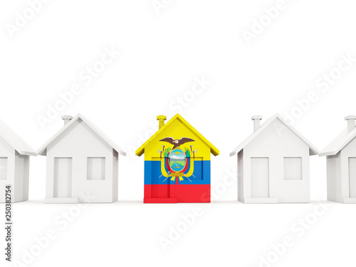 House with flag of ecuador