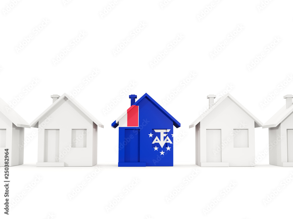 House with flag of french southern territories House with flag of french southern territories