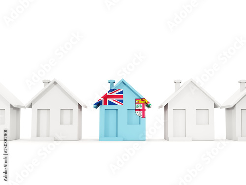 House with flag of fiji