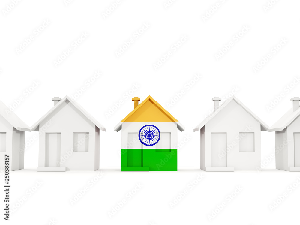 House with flag of india
