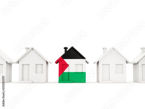 House with flag of palestinian territory