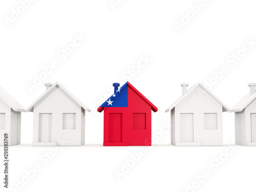 House with flag of samoa