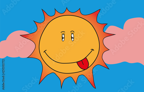 Sole cielo e nuvole rosa