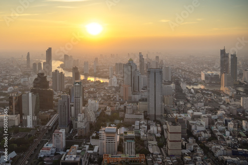 Bangkok city. Cityscape of Bangkok modern office buildings, Thailand.