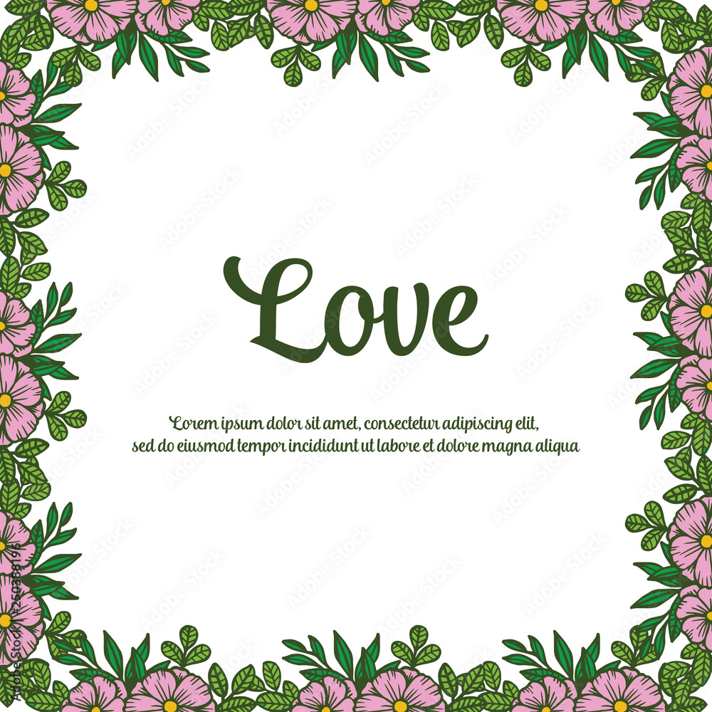Vector illustration backdrop wreath for greeting card hand draw