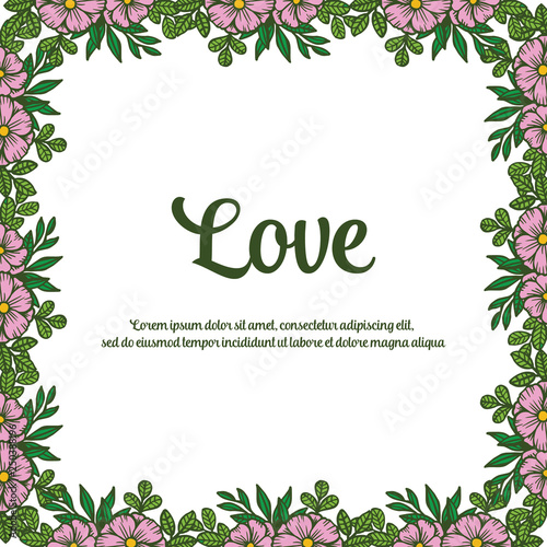 Wallpaper Mural Vector illustration backdrop wreath for greeting card hand draw Torontodigital.ca