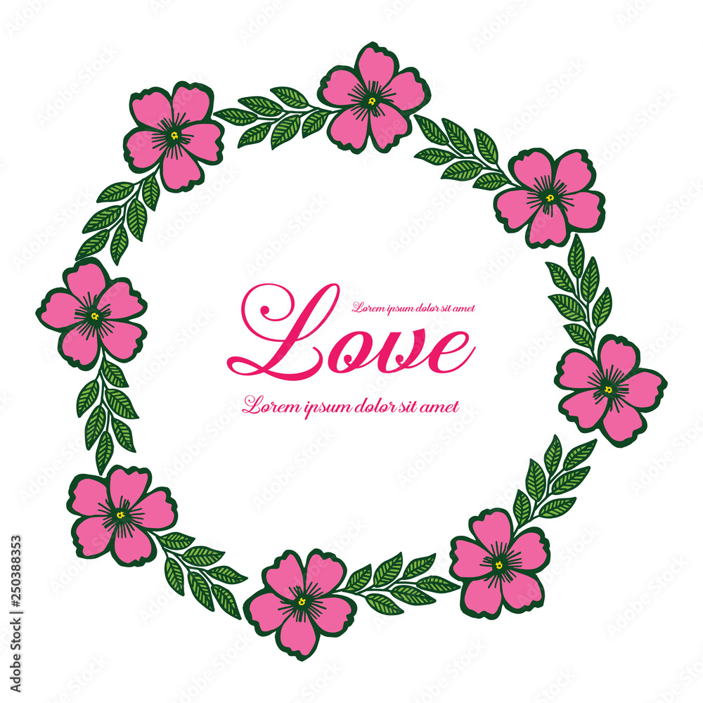 Vector illustration backdrop wreath for greeting card hand draw