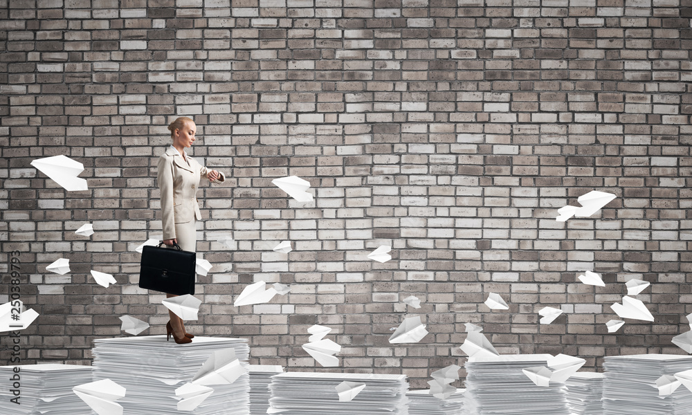 Successful confident business woman in suit. Successful confident business woman in suit.