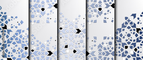 Modern arabesque floral pattern collectiob arabic background template vector