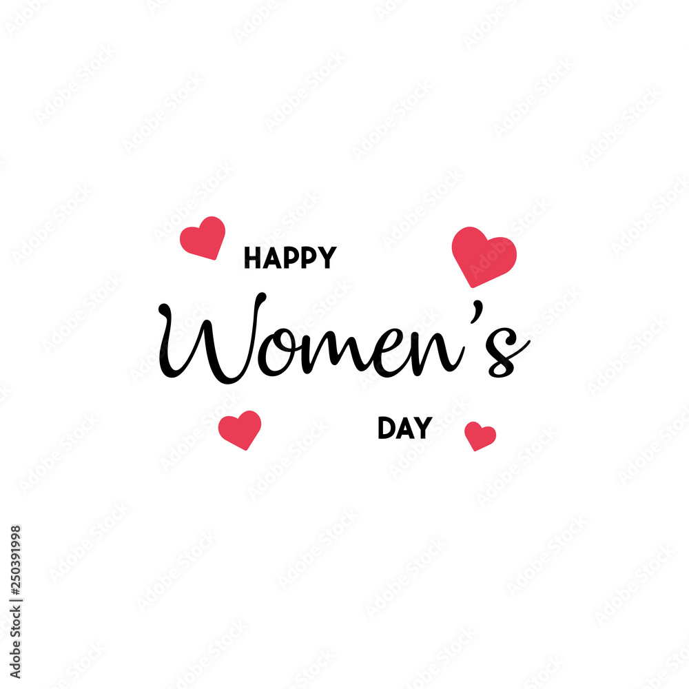 happy womens day. vector flat background EPS10
