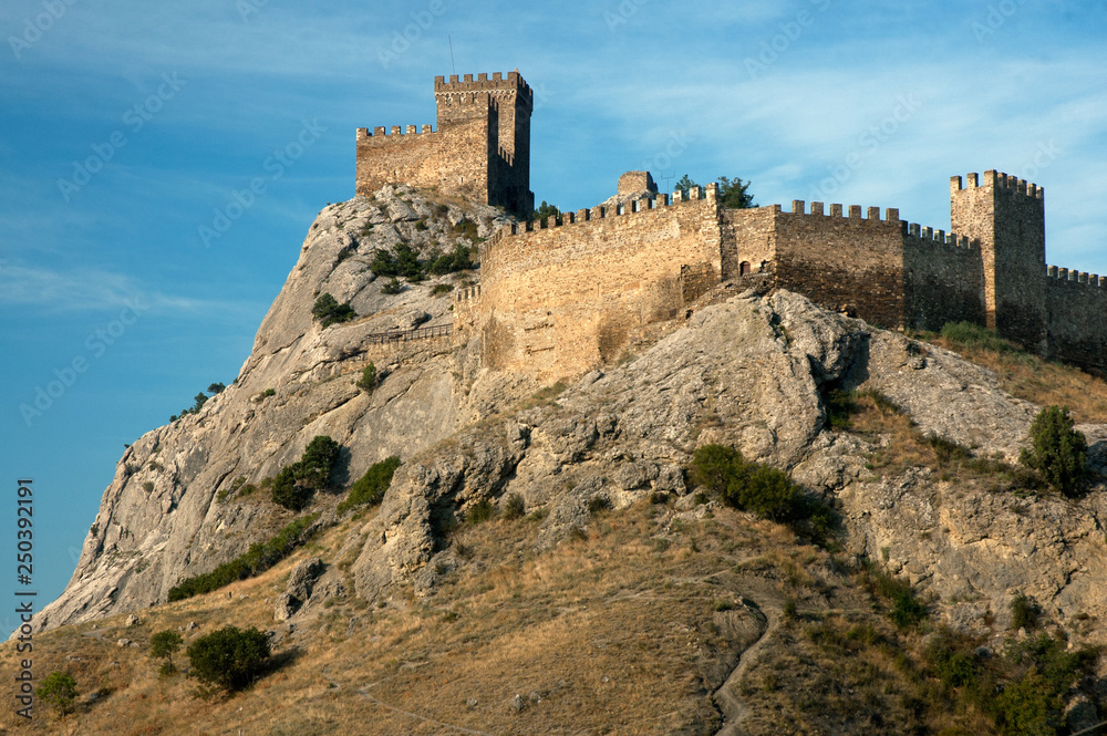 Medieval fortress with towers