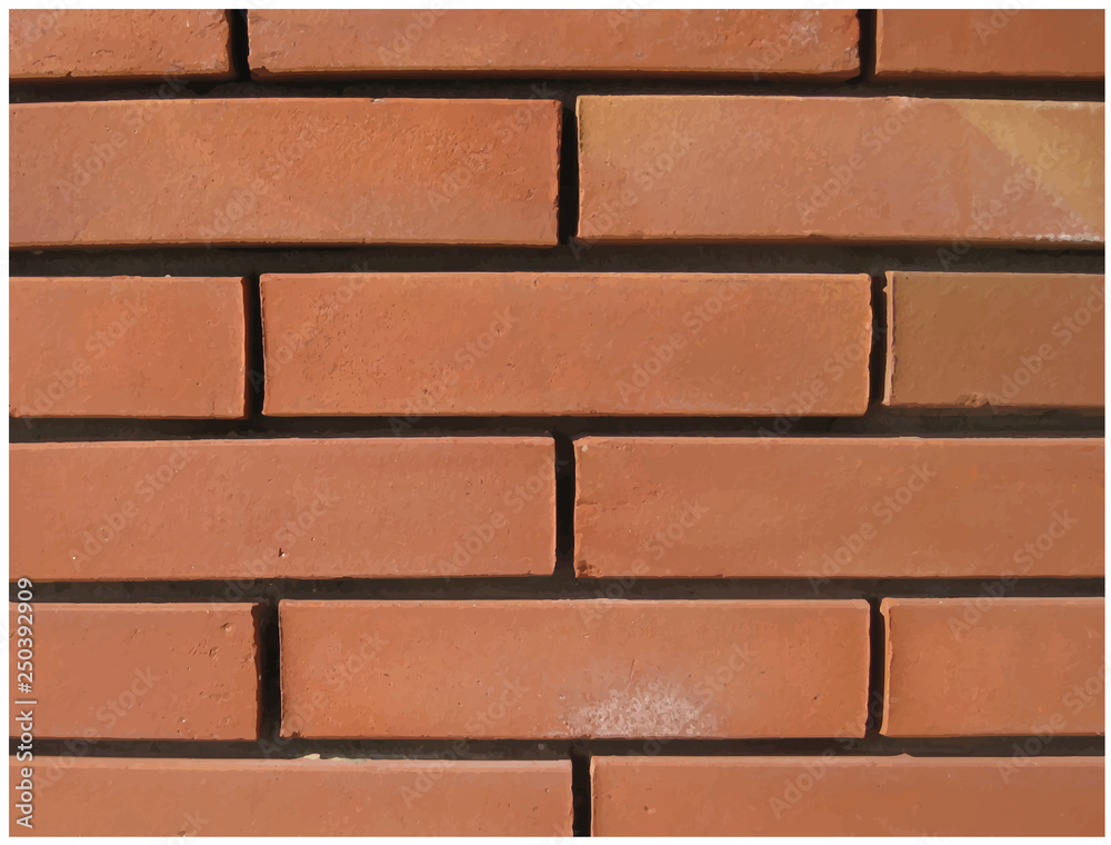 Obraz premium Brick Wall Vector Color Texture