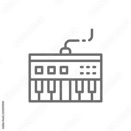 Synthesizer, synth line icon.