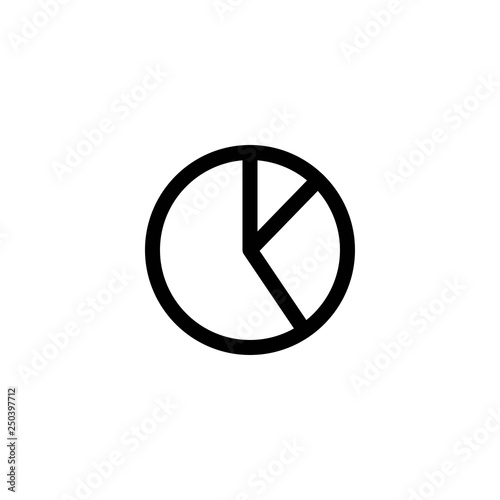 Free Download pie chart outline vector icon - GFXLoad