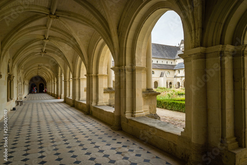 Covered alley and porch in Fontevraud abbey