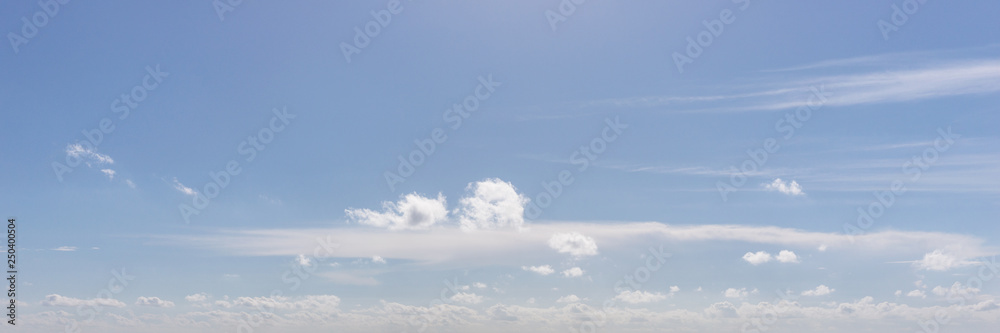 Panoramic picture blue sky and clouds as background Panoramic picture blue sky and clouds as background