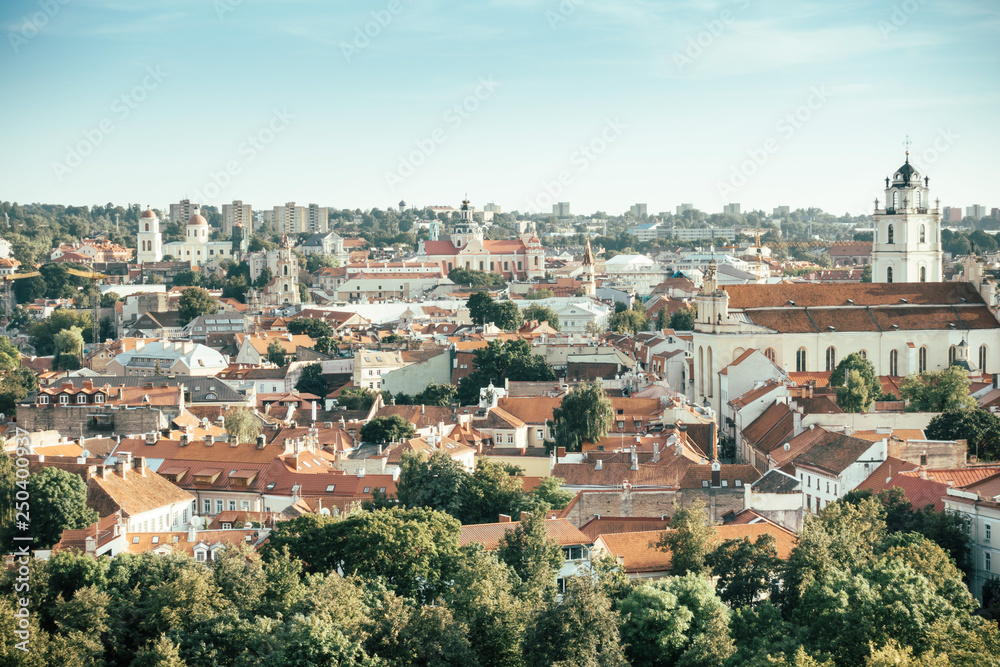 Fototapeta premium VILNIUS, LITHUANIA - September 2, 2017: view of Buildings around Vilnius, Lithuanian